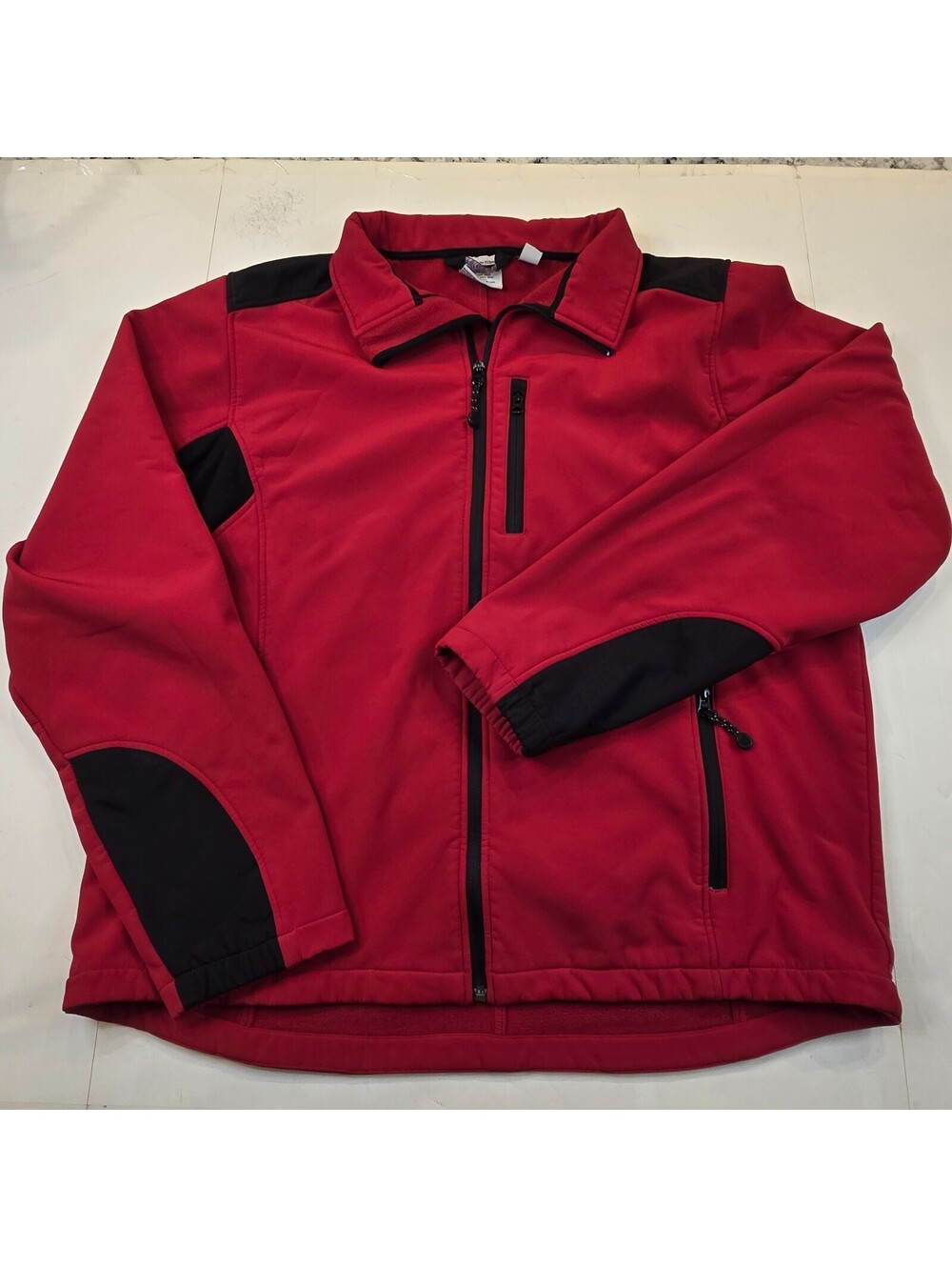 Black Diamond Jacket Mens 2XL Red Black Softshell Fleece Lined Coat